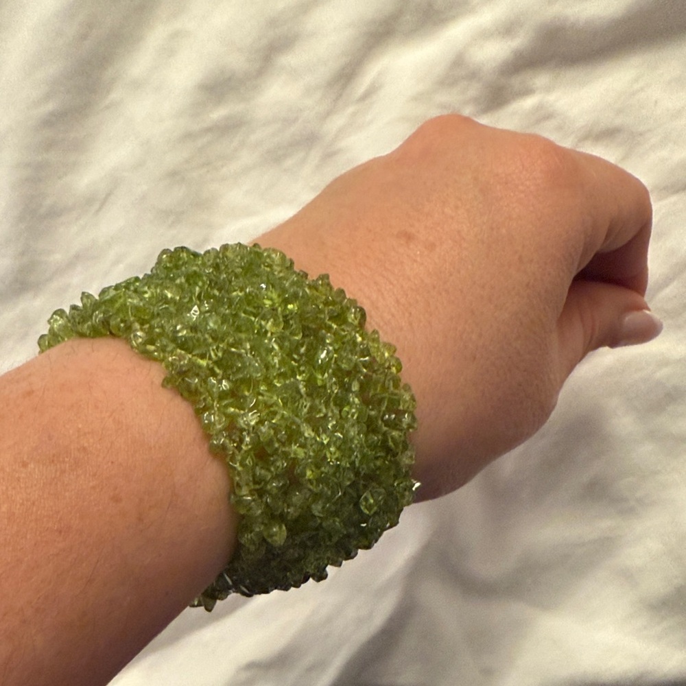 Anthropologie Green Textured Bracelet
